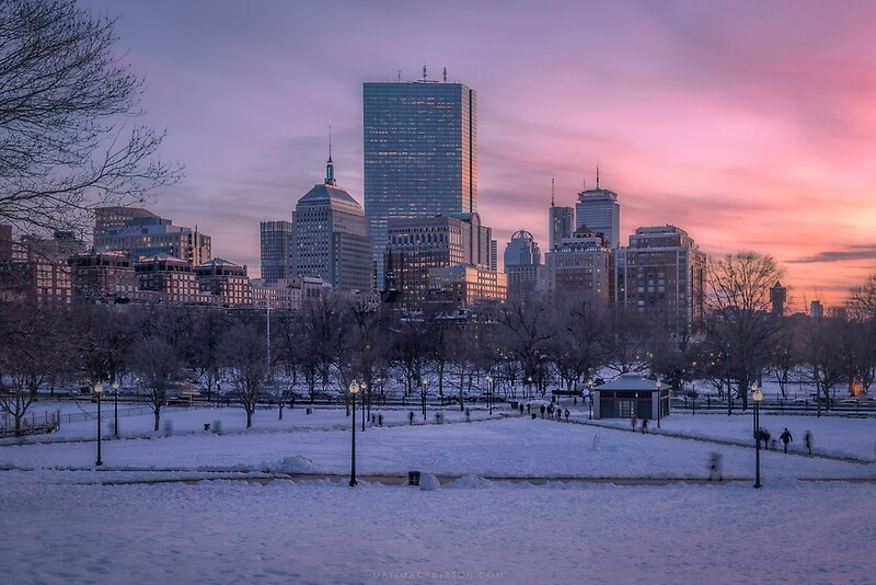 "Winter on the Common, Boston" by mattmacpherson Redbubble