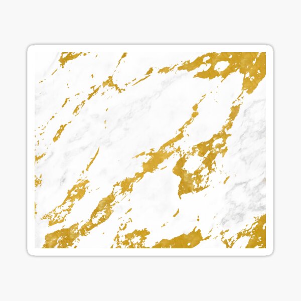 Elegant Marble style6 - Gold and White Sticker