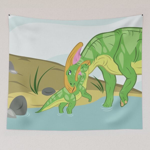 Item preview, Parasaurolophus Mom and Baby designed and sold by TheKohakuDragon.