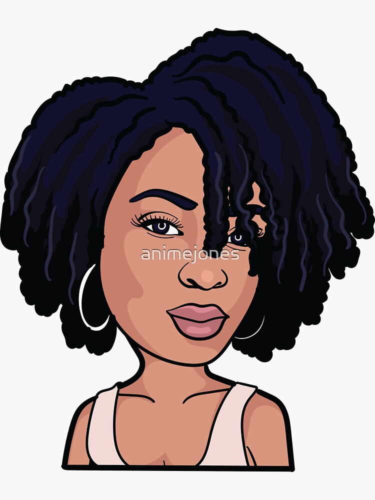 Black Woman Natural Hair Pretty Cool And Twisted Sticker For Sale By