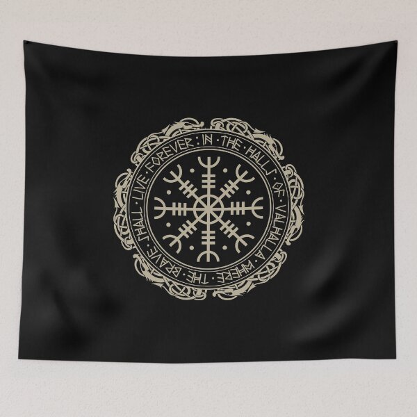 Item preview, Aegishjalmur The Helm of Awe Viking Warrior Shield Art  designed and sold by DesignsbyZazz.