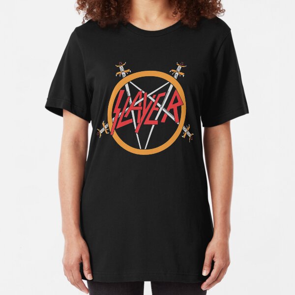heavy slayer emblem Slim Fit T-Shirt