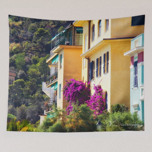 Item preview, Shuttered Windows and Bougainvillea Flowers, Monterosso Al Mare, Cinque Terre, Italy designed and sold by Yannik Hay.