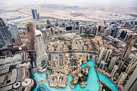 Dubai View From The 125th Floor Burj Khalifa Dubai Uae Poster By Yannik Hay