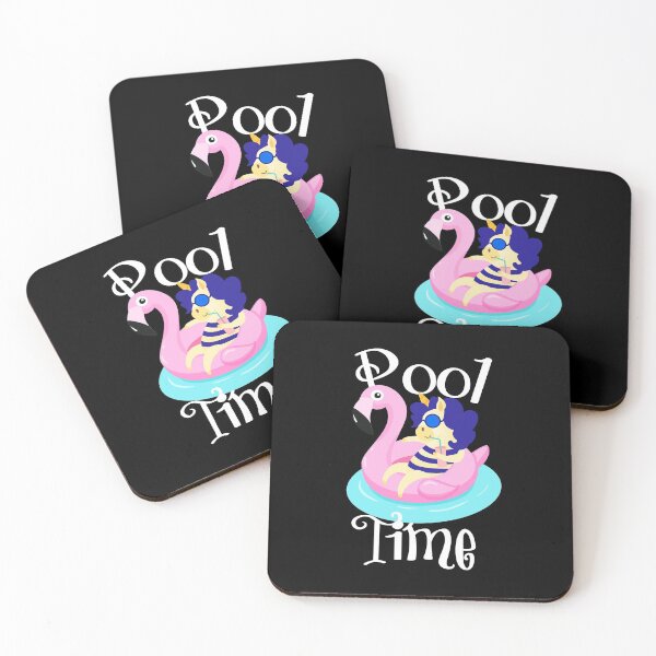 Item preview, Pool Time Unicorn with Flamingo Pool Float Graphic graphic designed and sold by NoveltyMerch.