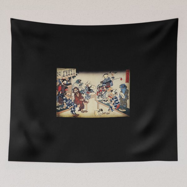 Item preview, Japanese Yokai Monsters Woodcut designed and sold by DudePal.