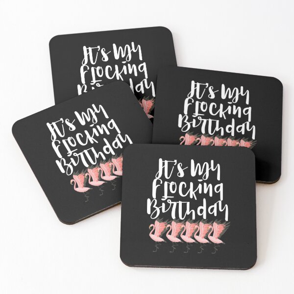 Item preview, It's My Flocking Birthday Pink Flamingo Flock product designed and sold by NoveltyMerch.