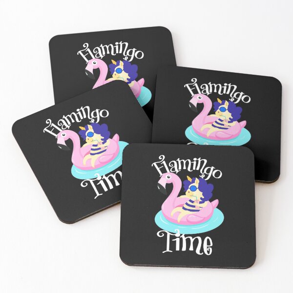 Item preview, Flamingo Time with Unicorn Pool Float Graphic design designed and sold by NoveltyMerch.