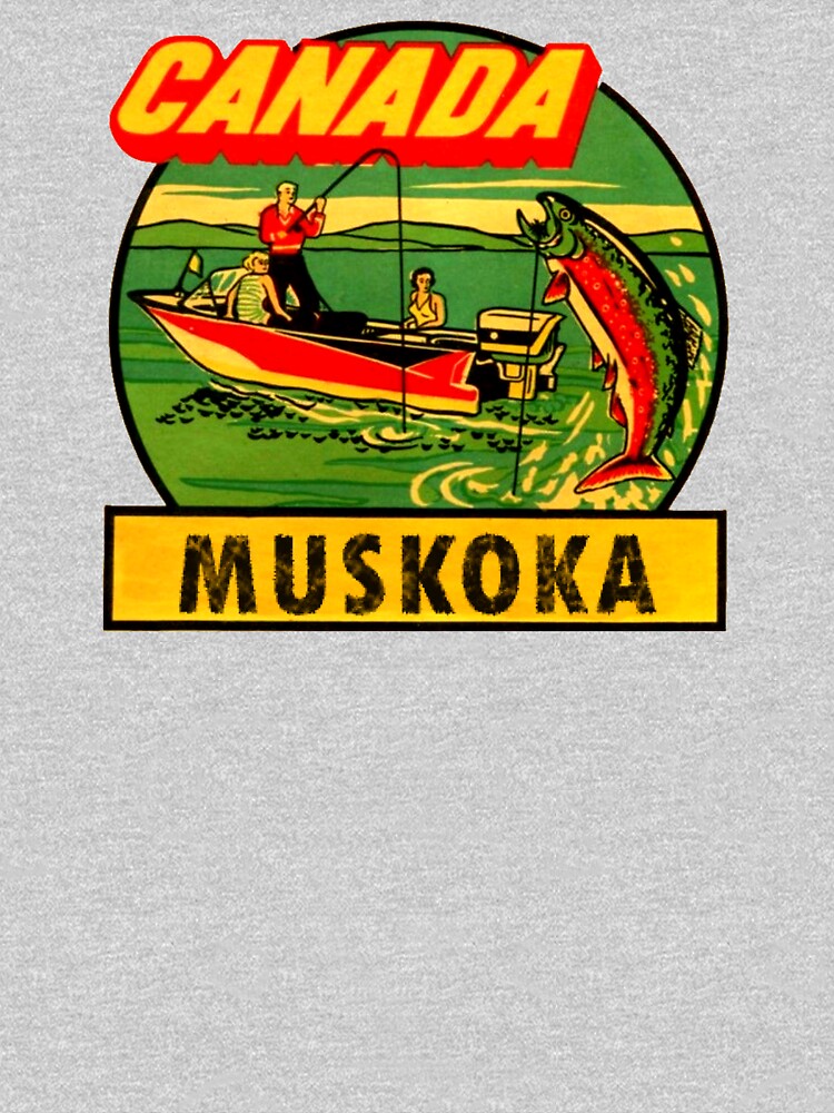 Muskoka Ontario Canada Vintage Travel Decal | Baby One-Piece