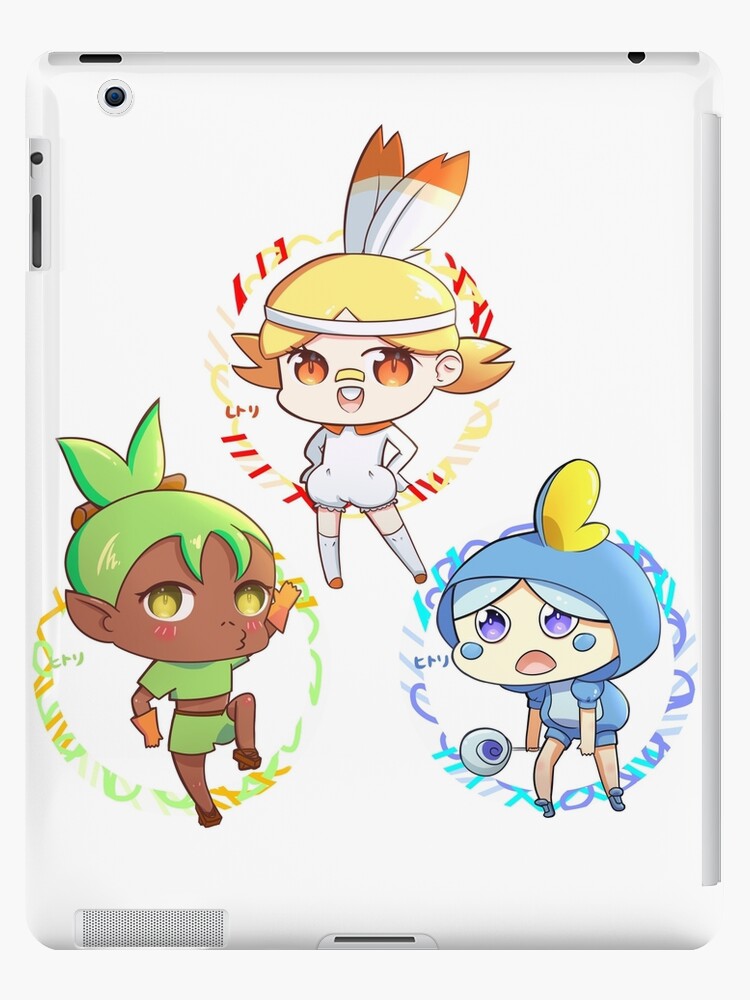 Pokemon Sword And Shield Starter Pokemons Gijinka Grookey Sobble And Scorbunny Ipad Case Skin By Ellione Loire Redbubble