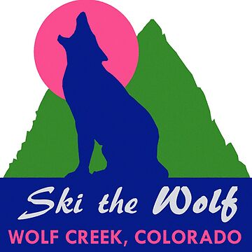 Artwork thumbnail, Ski the Wolf Creek Colorado Vintage Travel Decal by hilda74