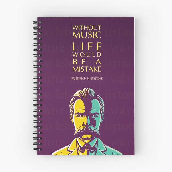 Item preview, Friedrich Nietzsche Inspirational Quote: Without Music Life Would Be A Mistake designed and sold by Elvin Dantes.