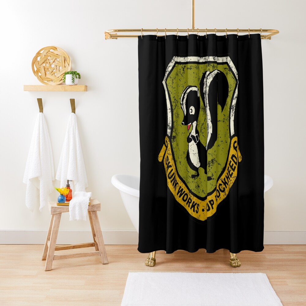 Lockheed Martin Skunk Works vintage logo Shower Curtain