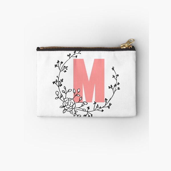 Artikelvorschau, M-Buchstabe-Monogramm-Rosa mit Blumenkranz entworfen und verkauft von synthesizer.