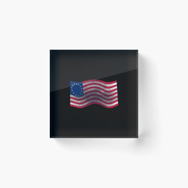 Item preview, Distressed Grunge Style Wavy Betsy Ross Flag  print designed and sold by NoveltyMerch.