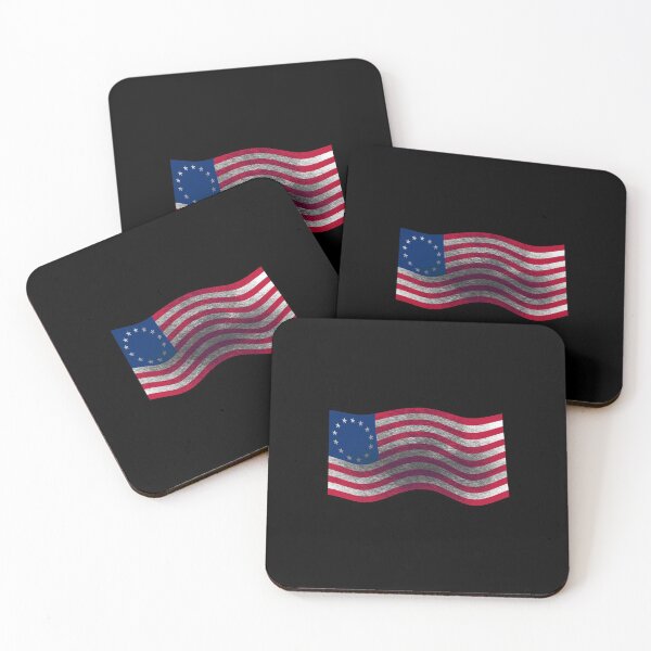 Item preview, Distressed Grunge Style Wavy Betsy Ross Flag  print designed and sold by NoveltyMerch.