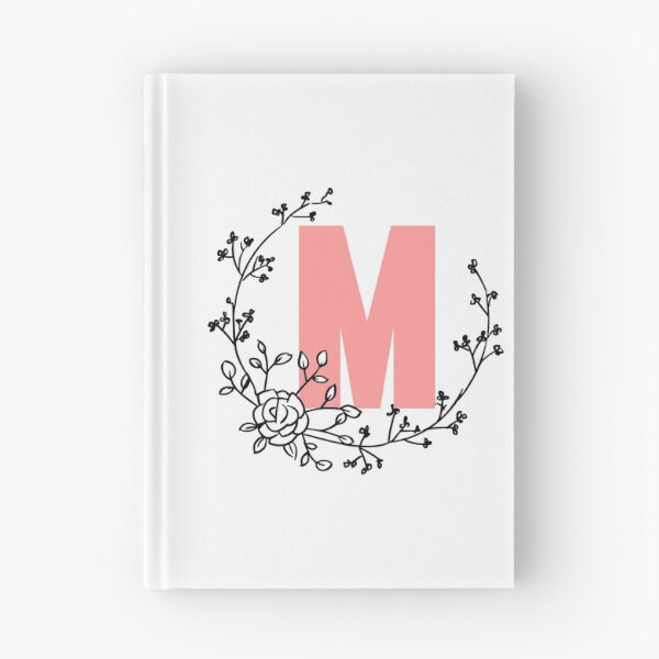 Item preview, M Letter Monogram Pink with Floral Wreath designed and sold by synthesizer.