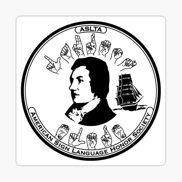 "American Sign Language Honor Society Circle " Sticker for Sale by