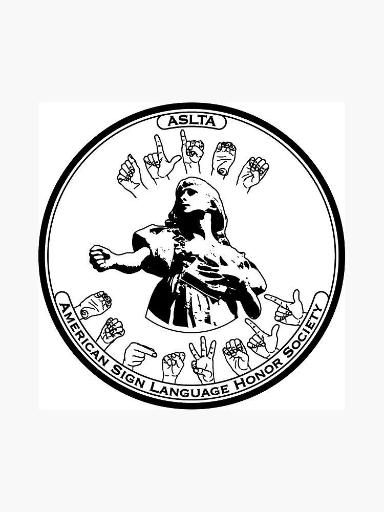 "American Sign Language Honor Society Circle 2 " Sticker for Sale by