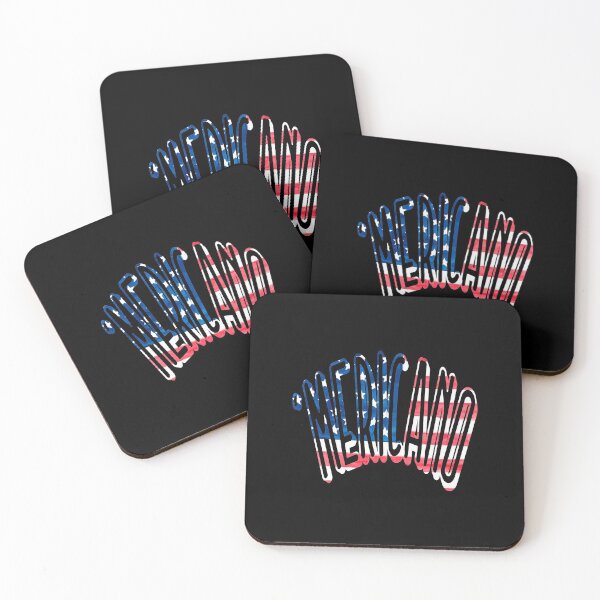 Aperçu de l'œuvre 'MERICANO Conception d'un drapeau américain pour l'Amérique hispanophone créée et vendue par NoveltyMerch.