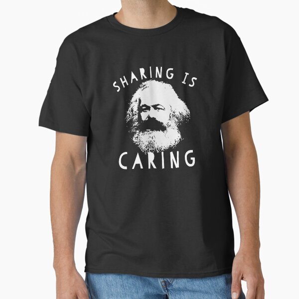 Item preview, Sharing Is Caring Karl Marx Socialist Graphic print graphic designed and sold by NoveltyMerch.