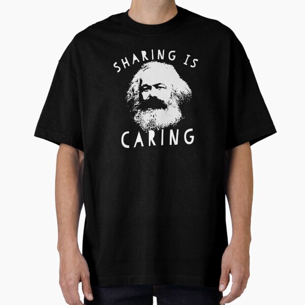 Item preview, Sharing Is Caring Karl Marx Socialist Graphic print graphic designed and sold by NoveltyMerch.