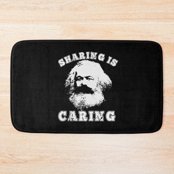 Item preview, Varsity Style Socialism Karl Marx Sharing is Caring design designed and sold by NoveltyMerch.