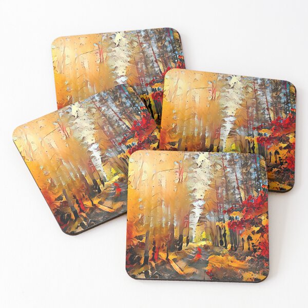 Item preview, Splattered Portrait of an Autumn Forest Path designed and sold by Alyxandre.