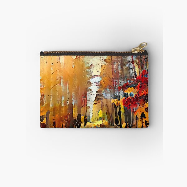 Item preview, Retrato salpicado de un sendero de bosque de otoño designed and sold by Alyxandre.