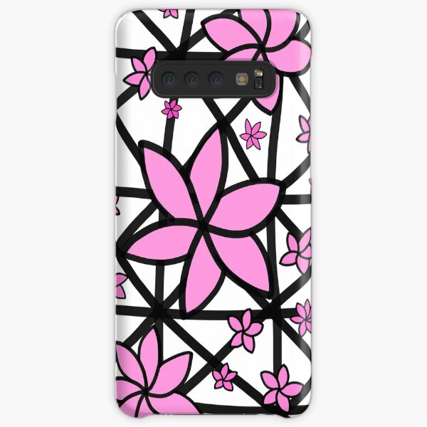 Pink Lattice Flower Samsung Galaxy Snap Case