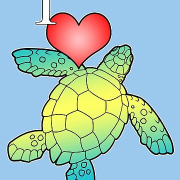 Artwork thumbnail, I Love Sea Turtles by cybercat