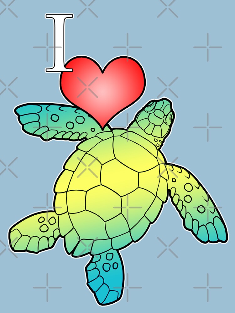 Thumbnail 7 of 7, Classic T-Shirt, I Love Sea Turtles designed and sold by cybercat.