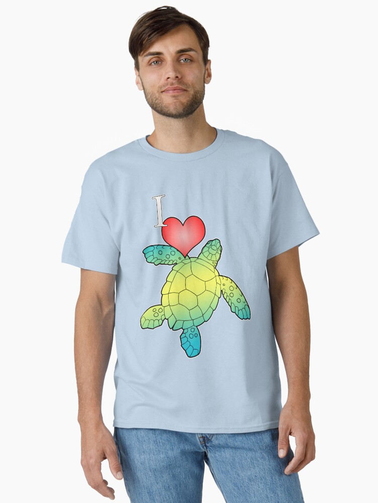 Thumbnail 1 of 7, Classic T-Shirt, I Love Sea Turtles designed and sold by cybercat.