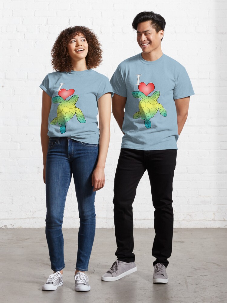 Thumbnail 1 of 7, Classic T-Shirt, I Love Sea Turtles designed and sold by cybercat.