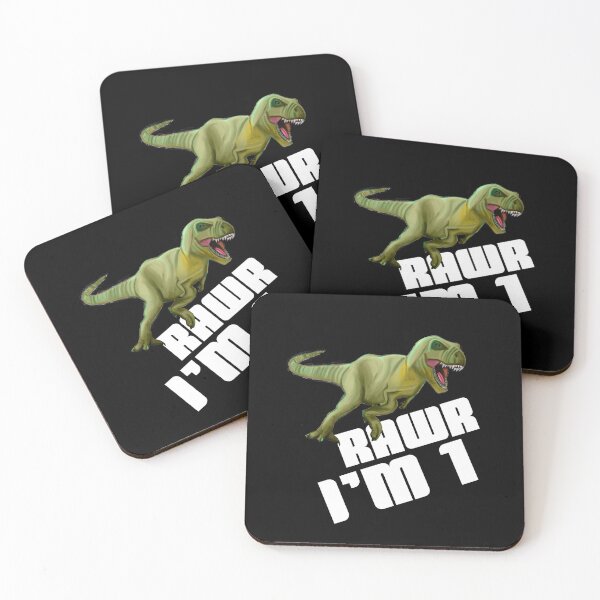 Aperçu de l'œuvre 1 er anniversaire de conception pour garçons enfants T-Rex Tyrannosaurus Rex créée et vendue par NoveltyMerch.