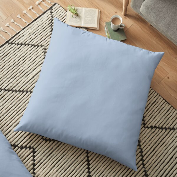 PLAIN SOLID LIGHT STEEL BLUE-100 BLUE SHADES ON OZCUSHIONS ON ALL PRODUCTS  Floor Pillow
