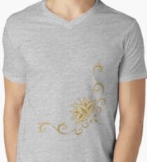 Climbing Lotus in Henna Men's V-Neck T-Shirt
