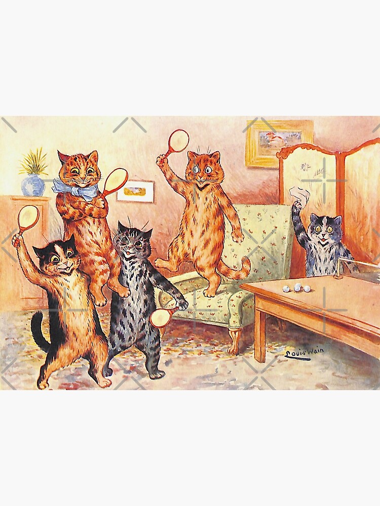 Sewing Cat by Louis Wain - Sewing - Posters and Art Prints