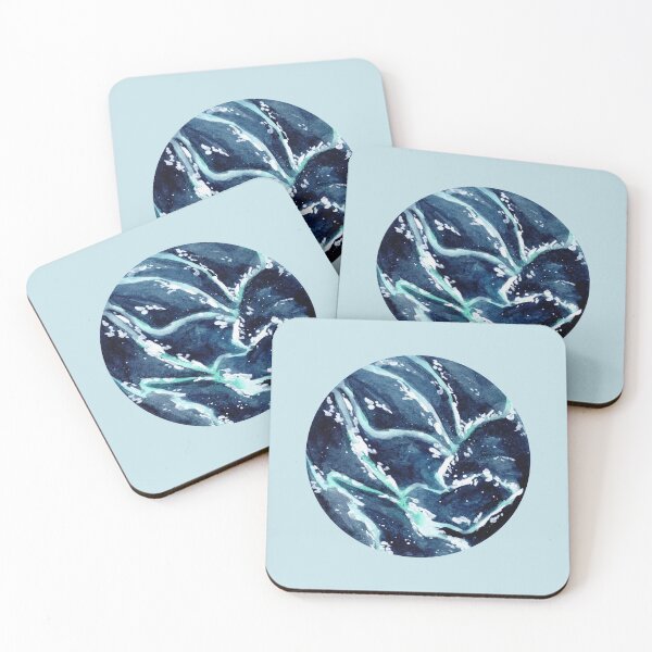 Item preview, Ocean from Above - Round - Watercolour Painting designed and sold by Pattokarts.