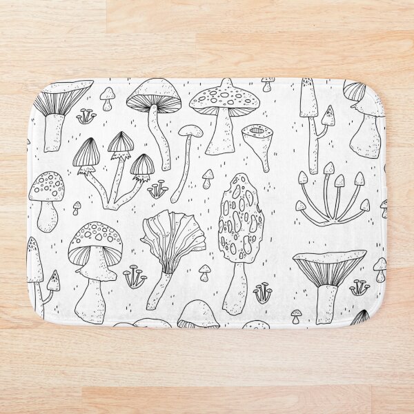 Aperçu de l'œuvre Champignons Champignons Funghi Lineart créée et vendue par voidea.