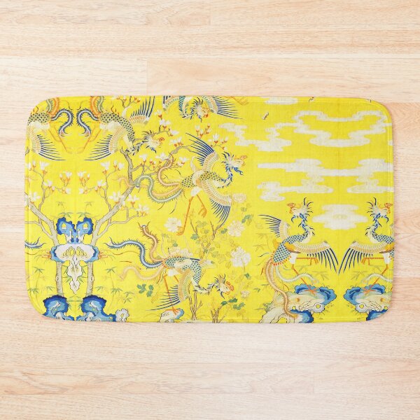 Item preview, Five Phoenixes in The Garden ,Chinese Imperial Bright Yellow Floral Tapestry designed and sold by BulganLumini.