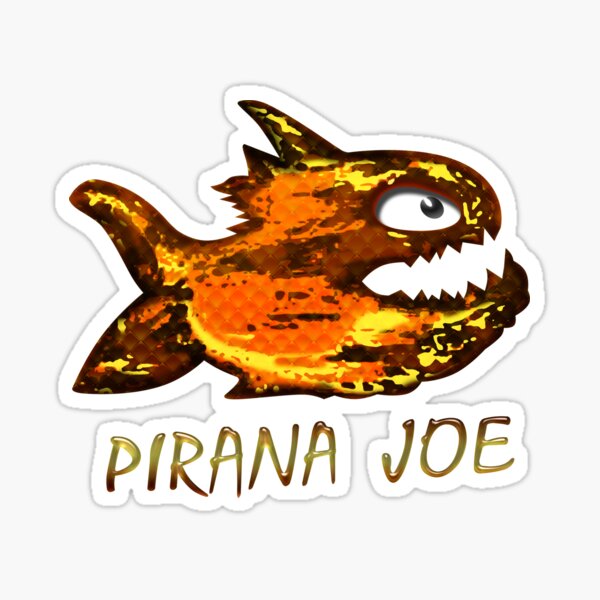  Piranha Attack Sticker: Showcase love for fishing with
