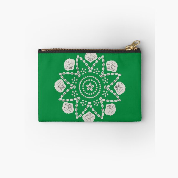 Item preview, Beach Shell Mandala with kelly green background designed and sold by The-Goods.