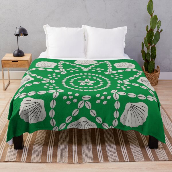 Item preview, Beach Shell Mandala with kelly green background designed and sold by The-Goods.