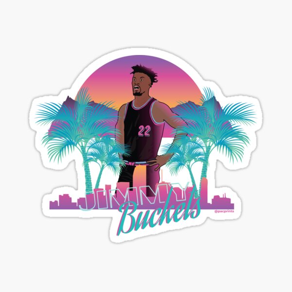 Jimmy Butler 'Buckets' Miami Vice Minimalist Art // T shirt, phone cases, stickers and more Sticker