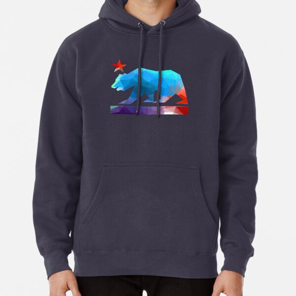California State Flag Bear (fractal angles) Pullover Hoodie