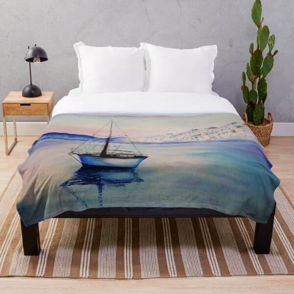 Item preview, Sailboat near Greek Island designed and sold by Luba-Ost.