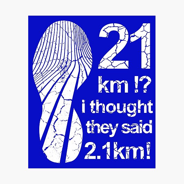 Item preview, 21 Kilometres Half Marathon Footprint design designed and sold by GetItGiftIt.