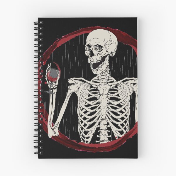 Item preview, Black Like my soul skeleton drinking red wine or death designed and sold by MeganLea.