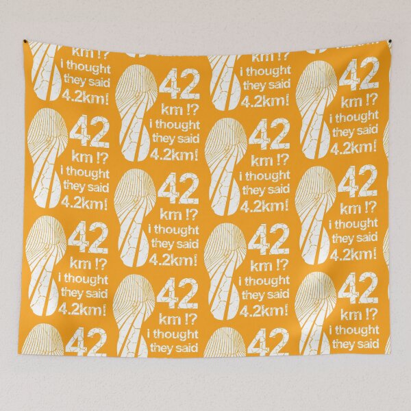 Item preview, 42 kilometre Marathon Footprint Running design designed and sold by GetItGiftIt.